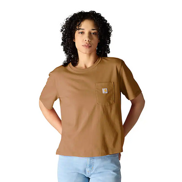 Carhartt Women's TENCEL™ Fiber Series Loose T-Shirt (Carhartt Brown) Size S