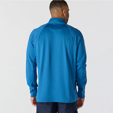 Carhartt Force® Relaxed Fit Mock Neck Half-Zip Fleece-Lined Shirt (Dark Horizon Blue) Size L