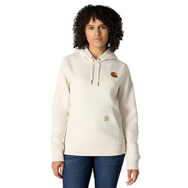 Carhartt Women's Iconic Clarksburg Logo Sweatshirt (Malt/Carhartt Brown) Size XL