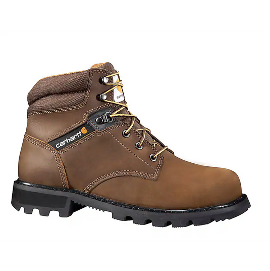 CARHARTT TRADITIONAL WELT 6" STEEL TOE WORK BOOT 14W Crazy Horse Brown Oil Tanned