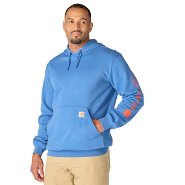 Carhartt Iconic K288 Logo Sweatshirt (Dark Tranquil Blue Heather) Size S