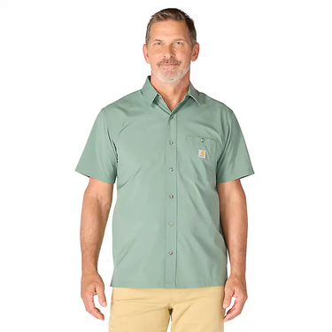 Carhartt Force Sun Defender™ Woven Relaxed Short Sleeve Shirt (Green Slate) Size XXL