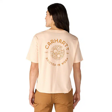 Carhartt Women's TENCEL™ Fiber Series Loose Floral T-Shirt (Light Coral) Size M