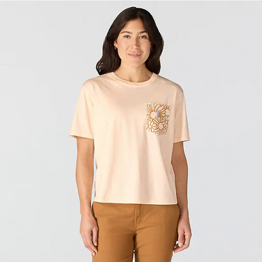 Carhartt Women's TENCEL™ Fiber Series Loose Floral T-Shirt (Light Coral) Size M