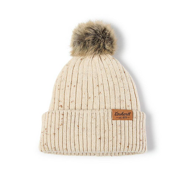 Carhartt Women's Wool Blend Cuffed Beanie (Oatmilk Nep)