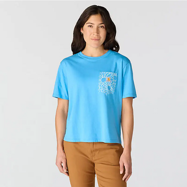 Carhartt Women's TENCEL™ Fiber Series Loose Floral T-Shirt (Tranquil Blue) Size XXL