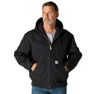 Carhartt Flannel-Lined Active Jac J140 - Loose Fit - Firm Duck - 3 Warmest Rating (Carhartt Brown) Size XLT