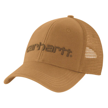 Carhartt Canvas Mesh-Back Logo Graphic Cap (Carhartt Brown/Walnut)