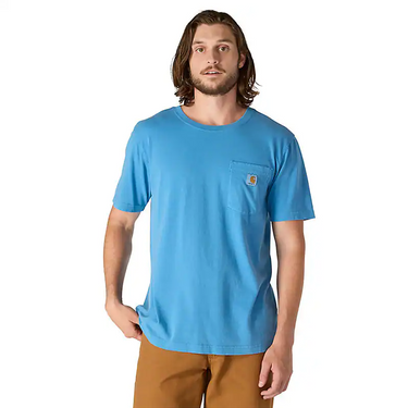 Carhartt Re-Engineered Relaxed Fit Lightweight Short-Sleeve Garment Dyed Pocket T-Shirt (Horizon Blue) Size L