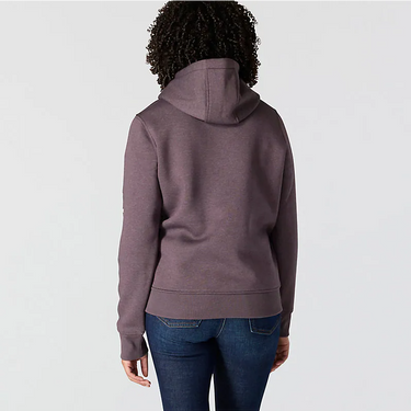 Carhartt Women's Relaxed Fit Midweight Logo Sleeve Graphic Hoodie (Blackberry Heather) Size XXL