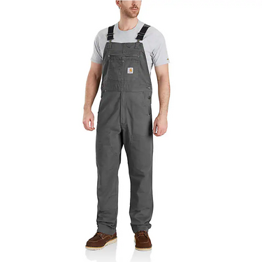 Carhartt Rugged Flex® Relaxed Fit Canvas Bib Overall (Gravel) Size 34x30