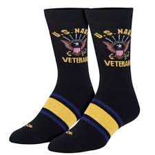 Odd Sox US Navy Veteran Men's Crew Socks Size L