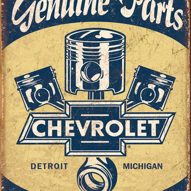 Chevy Parts Pistons Sign