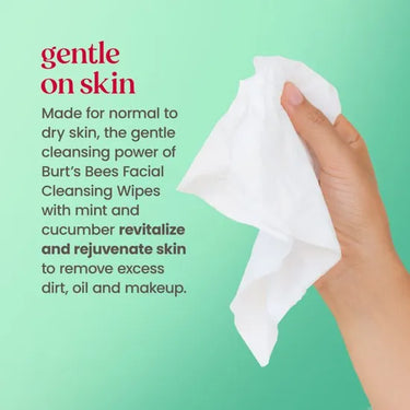 Burt's Bees Facial Cleansing Towelettes with Cucumber & Mint