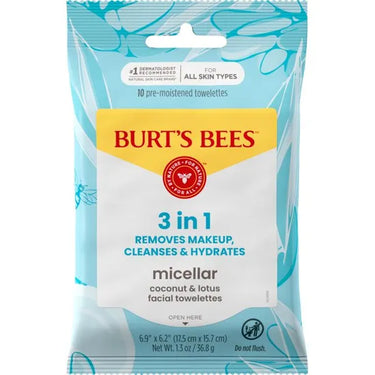 Burt's Bees Micellar Makeup Removing Towelettes with Coconut & Lotus
