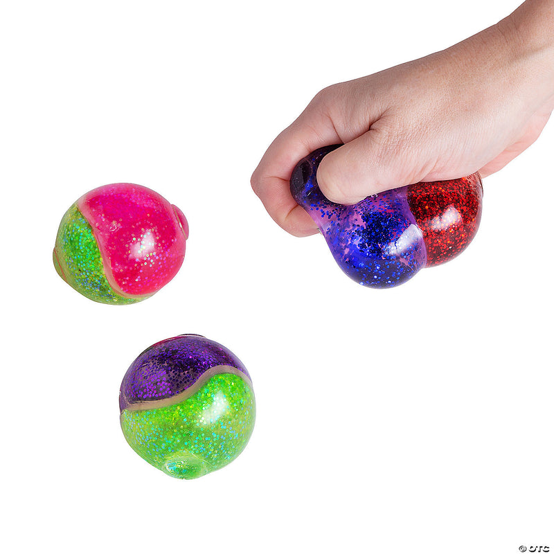 Load image into Gallery viewer, Duo Glitter Squeeze Balls
