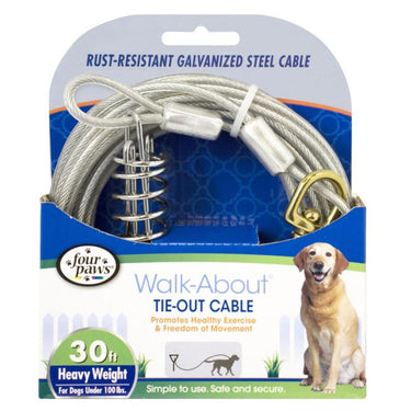 Four Paws Heavy Weight Dog Tie Out Cable 30'