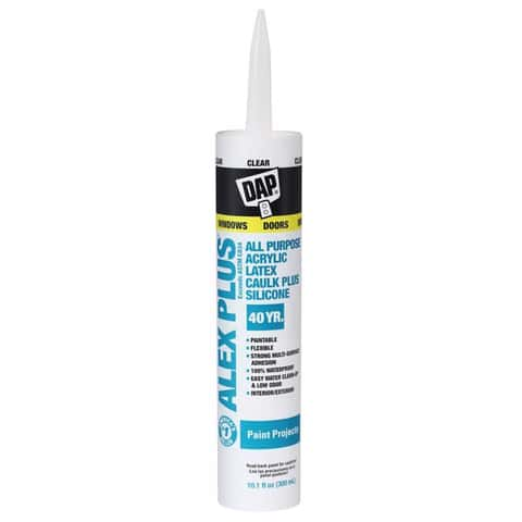 DAP Alex Plus Clear Acrylic Latex All Purpose Caulk 10.1 oz