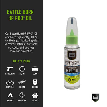 Breakthrough Clean Technologies Battle Born HP PRO Lubricant & Protectant, 2oz Bottle w/ Needle Tip Applicator