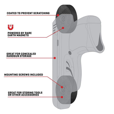 Allen Company 2-Piece Disc Gun & Tool Magnet Set