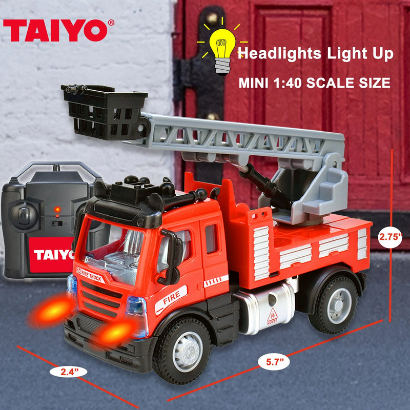 Load image into Gallery viewer, Taiyo RC Fire Truck - 2.4GHz Transmission Frequency, Full Function, Great Performance at Great Price, Great Starter R/C item for Younger Child, Ages 6+, Red
