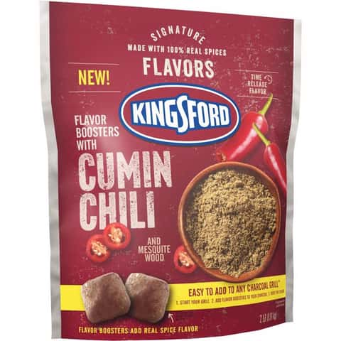 Load image into Gallery viewer, Kingsform Signature Flavors All Natural Chili Cumin Charcoal Briquettes 2 lb
