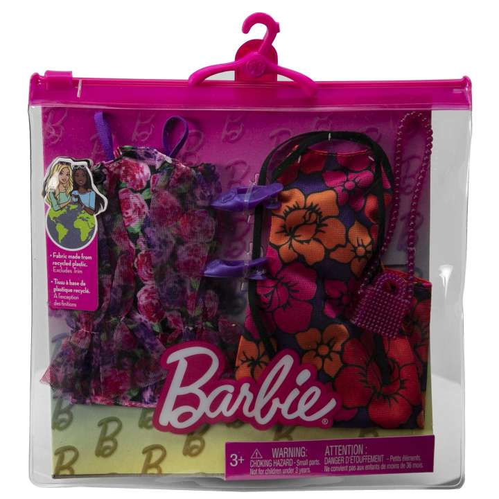 Load image into Gallery viewer, Barbie Clothes, Floral-themed Fashion And Accessory 2-Pack
