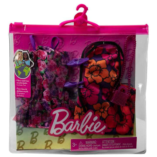 Barbie Clothes, Floral-themed Fashion And Accessory 2-Pack