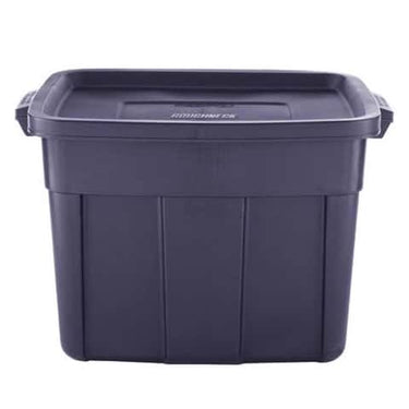 Rubbermaid Roughneck 18 gal Navy Storage Box 16.375 in. H X 15.875 in. W X 23.875 in. D Stackable