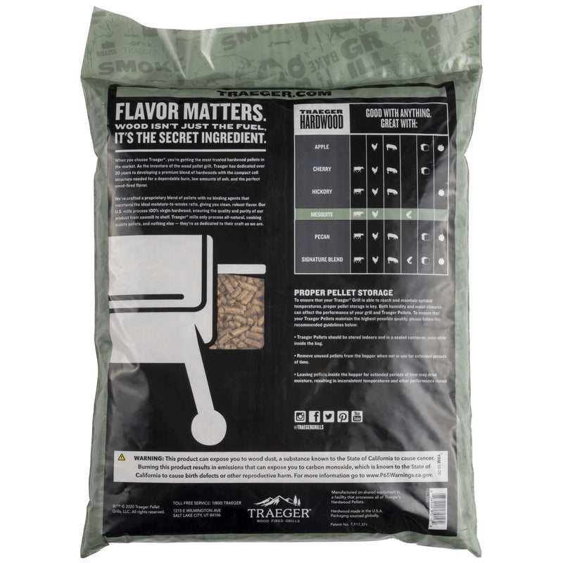 Load image into Gallery viewer, Traeger Premium All Natural Mesquite Hardwood Pellets 20 lb
