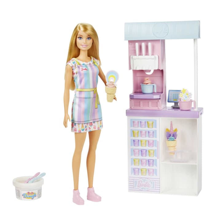 Load image into Gallery viewer, Barbie Ice Cream Shop Playset with Doll
