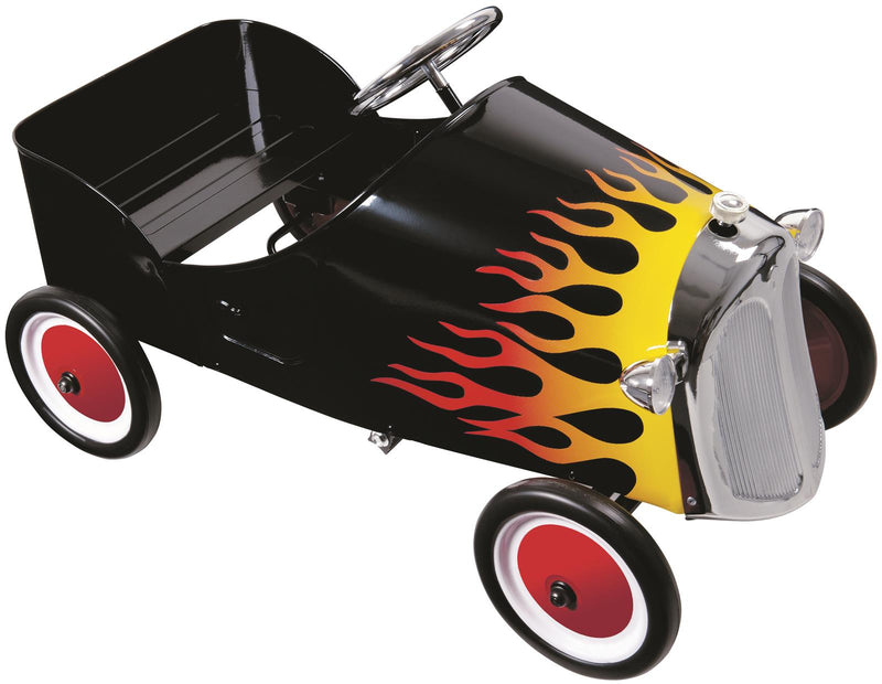 Load image into Gallery viewer, Black Flamed Hot Rod Pedal Car 9705 (Instore only)
