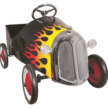 Black Flamed Hot Rod Pedal Car 9705 (Instore only)