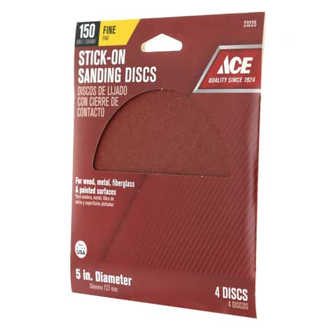 Load image into Gallery viewer, Ace 5 in. Aluminum Oxide Adhesive Sanding Disc 150 Grit Fine 4 pk
