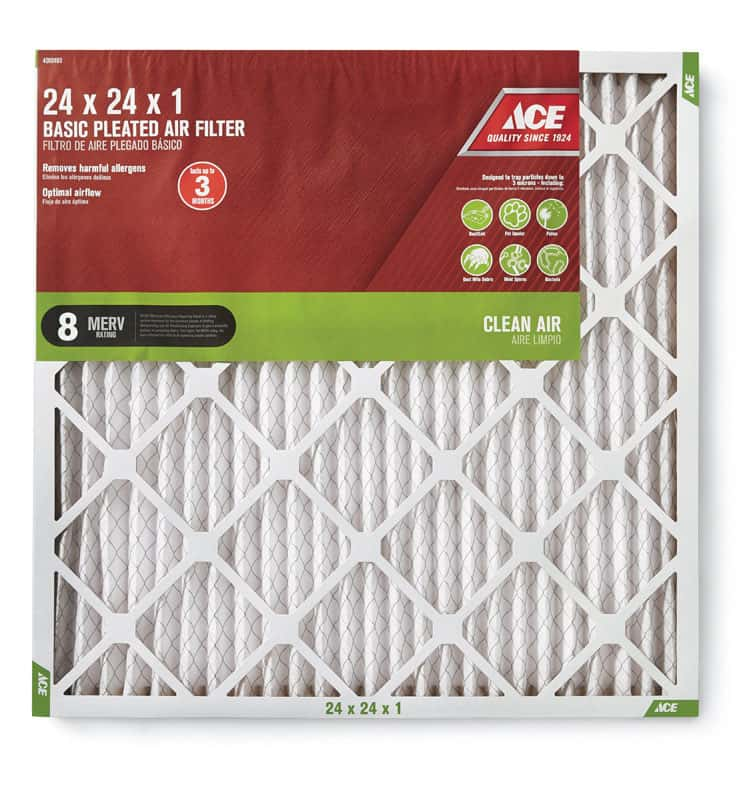 Load image into Gallery viewer, Ace 24 in. W X 24 in. H X 1 in. D Synthetic 8 MERV Pleated Air Filter 1 pk
