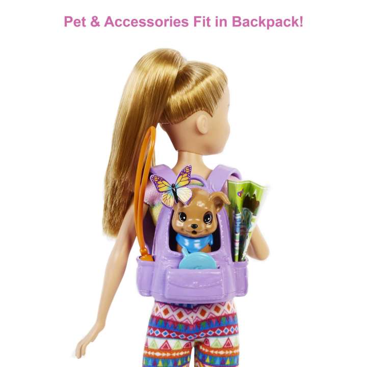 Load image into Gallery viewer, Barbie It Takes Two Stacie Camping Doll With Pet Puppy
