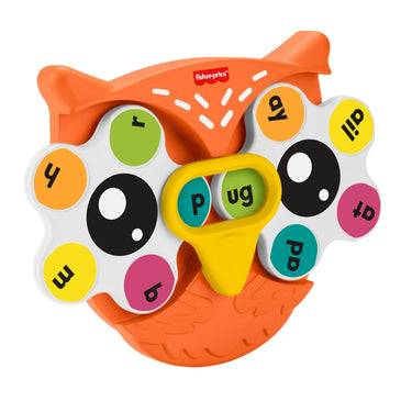 Fisher-Price Spin 'n Rhyme orange owl fidget spinner learning toy