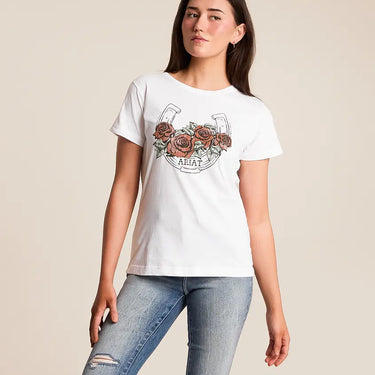 Ariat Vintage Roses T-Shirt (Natural White) Size XL