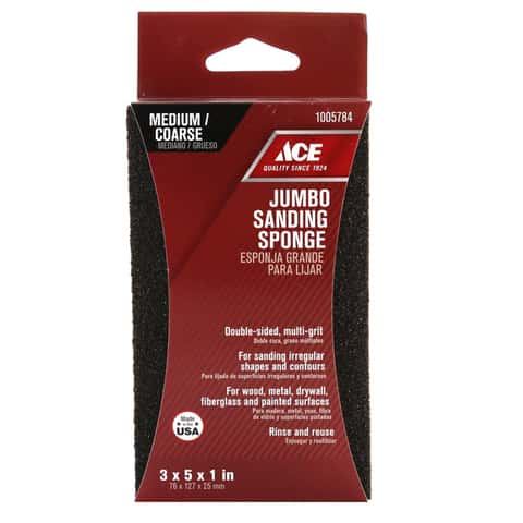 Load image into Gallery viewer, Ace 5 in. L X 3 in. W X 1 in. 60/80 Grit Assorted Extra Large Sanding Sponge
