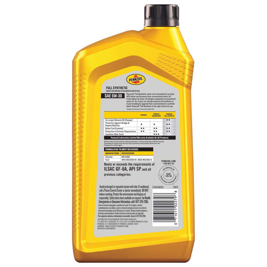 Pennzoil 5W-30 Gasoline Synthetic Motor Oil 1 Qt