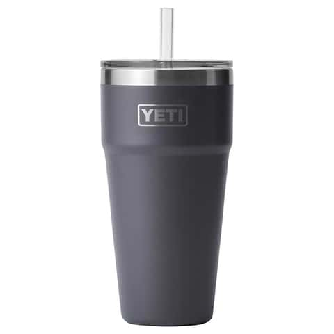 Yeti Rambler 26 Oz BPA Free Straw Cup - Charcoal