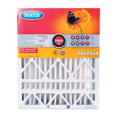 BestAir 20 in. W X 25 in. H X 4 in. D 11 MERV Pleated Air Filter 1 pk