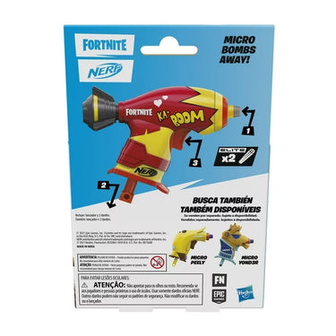 Nerf MicroShots Fortnite Micro Bombs Away - Mini Dart-Firing Blaster and 2 Official Nerf Elite Darts - for Youth, Teens, Adults