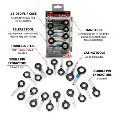 Performance Tool 22 pc Universal Terminal Pin Release Kit