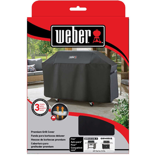 Weber Premium Genesis 400 and Genesis II 400 Series Black Grill Cover