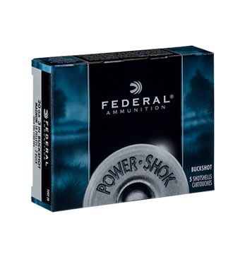 Federal 20ga Magnum Buffered #2 Buck Power-Shok Shotshell Ammunition 5rds