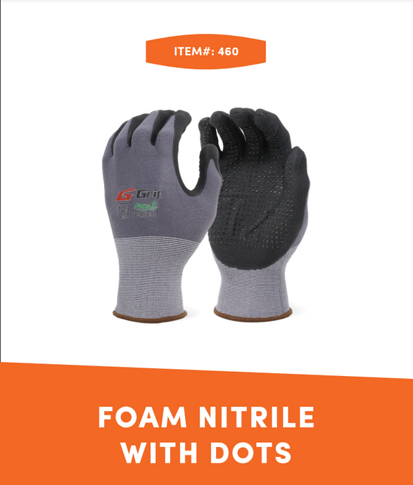 Foam Nitrile With Dots Medium