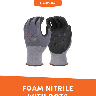 Unlined Foam Nitrile With Dots Glove X Large