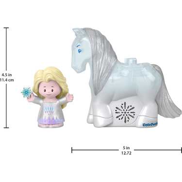 Fisher-Price Little People Disney Frozen Elsa & Nokk Figure Set with Lights & Sounds