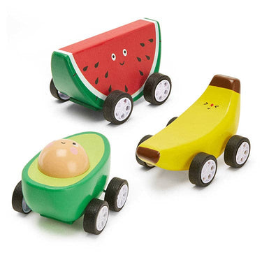 Kikkerland Fruit-Fun Pullback Cars (Assorted. Sold Separately)
